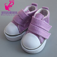 Load image into Gallery viewer, 5cm Doll Shoes Denim Sneakers for BJD dolls,Fashion Denim Canvas Mini Toy Shoes 1/6 Bjd For handmade Doll
